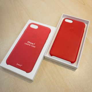 アップル(Apple)の【純正品】iPhone7 Leather Case (レザーケース)(iPhoneケース)