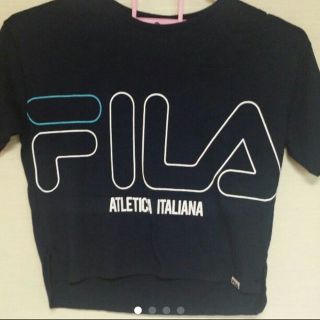 フィラ(FILA)の新品タグ付き　ＦＩＬＡ　Ｔシャツ　Ｌサイズ　ネイビー　UVカット　吸水速乾(その他)