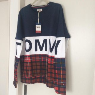 トミーヒルフィガー(TOMMY HILFIGER)のまこ姉様専用 トミーデニム オーバーサイズ タータンチェック トレーナー(スウェット)