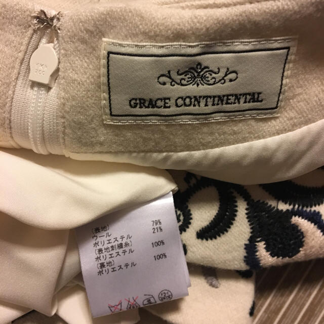 【メインで】 GRACE CONTINENTAL - グレースコンチネンタル 刺繍 ウールワンピースの通販 by Serena's shop |グレースコンチネンタルならラクマ ずつの