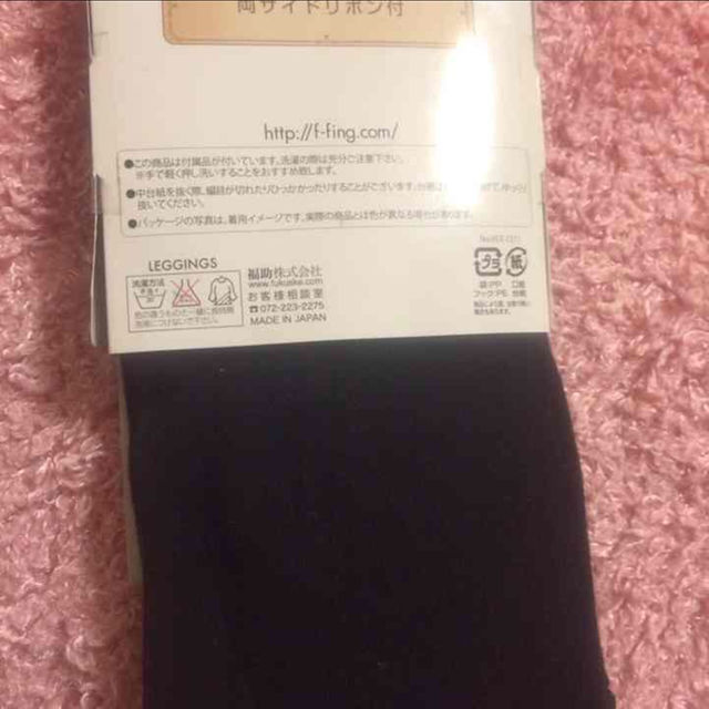 レギンス☆ブラック☆リボン付き☆M-L☆福助☆ファションレギンス レディースのレッグウェア(その他)の商品写真