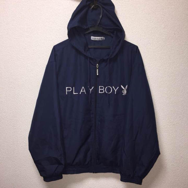 PLAYBOY(プレイボーイ)の90s PLAY BOY プレイボーイ ナイロンジャケット アノラックパーカー メンズのジャケット/アウター(ナイロンジャケット)の商品写真