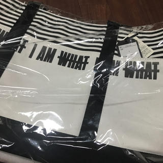 トリプルエー(AAA)のI AM WHAT I AM stripe tote bag(トートバッグ)