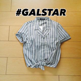 ギャルスター(GALSTAR)の前しばりストライプシャツ☆(シャツ/ブラウス(半袖/袖なし))