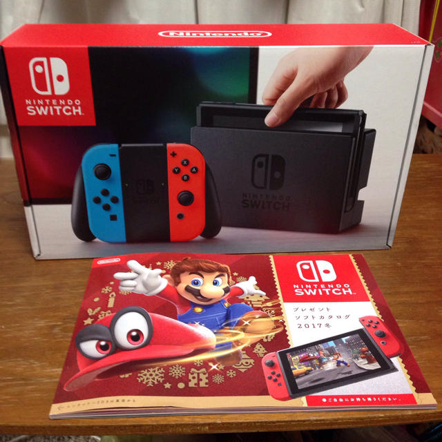 新品未開封！任天堂switch ネオンカラー本体 ソフトカタログ付き