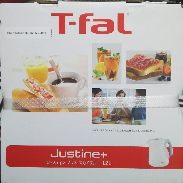 T-fal(ティファール)のT-fal ポット justine+ スカイブルー 1.2L スマホ/家電/カメラの生活家電(電気ケトル)の商品写真