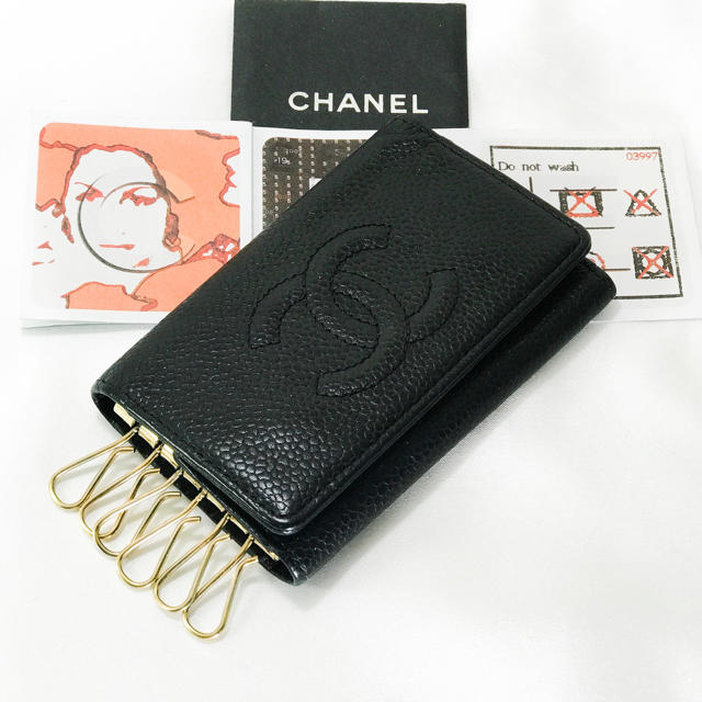 CHANEL キャビアスキン 6連キーケース