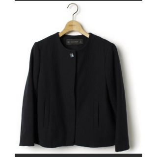 ザラ(ZARA)の【美品】ノーカラージャケット(ノーカラージャケット)