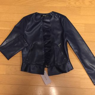 ザラ(ZARA)のまぁみ様専用 ZARA フリルレザージャケット(ノーカラージャケット)