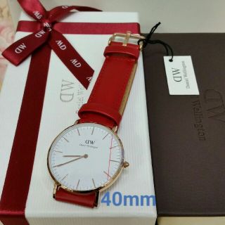 ダニエルウェリントン(Daniel Wellington)の女性に大人気！海外限定版♡レッド♡早い者勝ち　ダニエルウェリントン(腕時計)