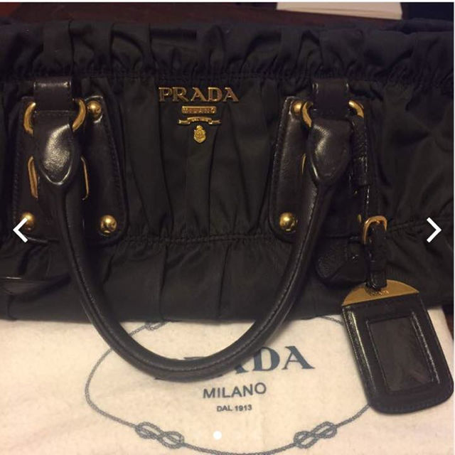 PRADA - 【値下げ】プラダ ナイロンギャザー ハンドバッグの通販 by ...