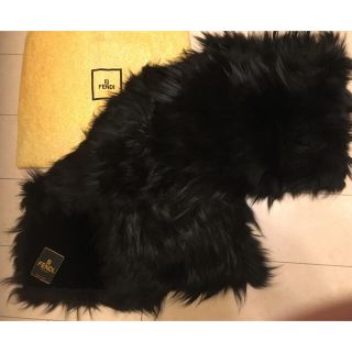 フェンディ(FENDI)の未使用♡FENDI GOAT ファーストール ブラック (マフラー/ショール)