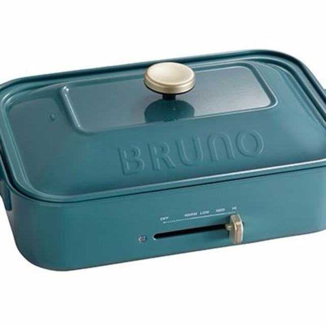 新品未開封 BRUNO ブルーノ ホットプレート コンパクト　ブルー スマホ/家電/カメラの調理家電(ホットプレート)の商品写真