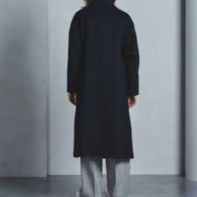 HYKE(ハイク)のハイク HYKE  2017AW ノーカラーコート 黒 レディースのジャケット/アウター(ノーカラージャケット)の商品写真