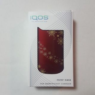 アイコス(IQOS)のアイコスケース ルビーレッド クリスマスデザイン キャップルビーレッド新品未開封(タバコグッズ)