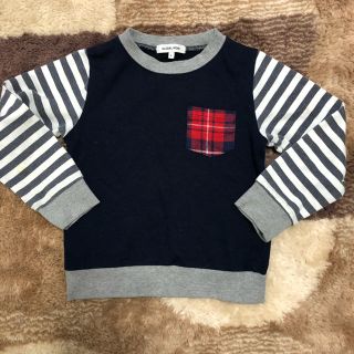 グローバルワーク(GLOBAL WORK)の子供服 グローバルワーク チェックポケット ボーダー(ジャケット/上着)