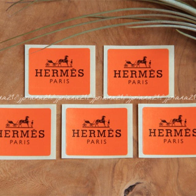 Hermes - エルメス ラッピング用シール 5枚 オレンジ 非売品 ...