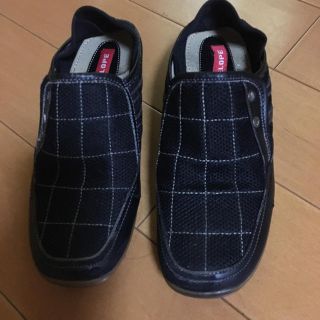 ペネローペ(PENELOPE (asics))の細かいメッシュの布製靴 黒 お値下げ致しました。(スリッポン/モカシン)