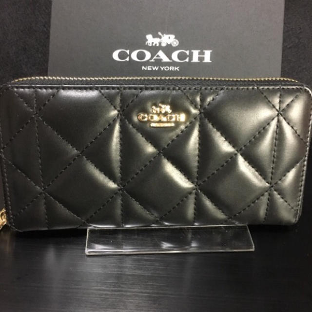 COACH(コーチ)の限定セール❣️新品コーチ長財布F53637優しい雰囲気キルトレザー レディースのファッション小物(財布)の商品写真