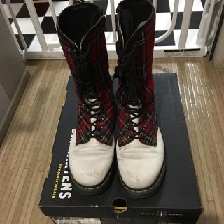 ドクターマーチン(Dr.Martens)の☆Dr.Martens☆チェック柄 14ホール UK6☆限定/マーチン/(ブーツ)