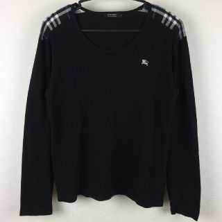 バーバリーブラックレーベル(BURBERRY BLACK LABEL)のBURBERRY BLACK LABEL 長袖カットソー ブラック サイズ2(Tシャツ/カットソー(七分/長袖))