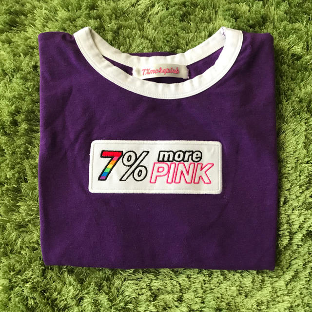 7% more PINK(セブンパーセントモアピンク)の7% more pink ラグランシャツ レディースのトップス(Tシャツ(半袖/袖なし))の商品写真