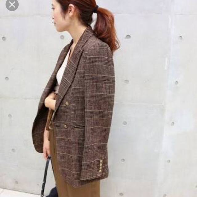 IENA(イエナ)のIENA モールチェックダブルプレストジャケット レディースのジャケット/アウター(テーラードジャケット)の商品写真