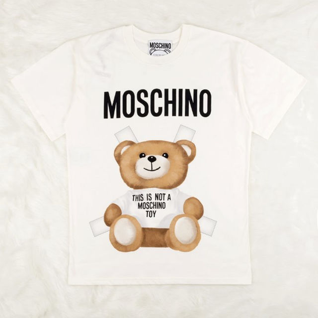 2017ss MOSCHINO モスキーノ スローガンＴシャツ