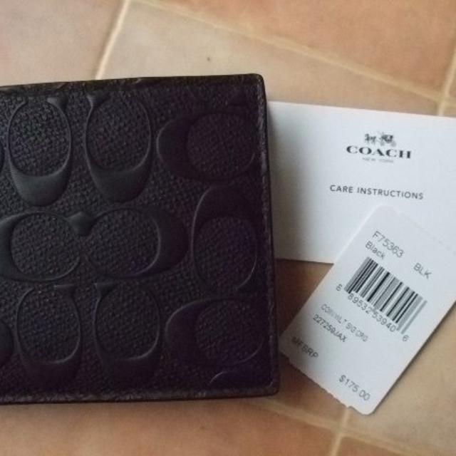 COACH(コーチ)のよっし様専用◆美品◆コーチ ◆メンズ 折り財布◆ブラック メンズのファッション小物(折り財布)の商品写真