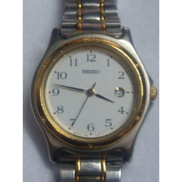 SEIKO(セイコー)の腕時計　セイコー　SEIKO　クォーツ　レディース　中古　白ツートン レディースのファッション小物(腕時計)の商品写真