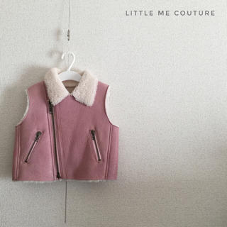 リトルミー(Little Me)のLittle me couture ムートンライダース 羊革 110cm(ジャケット/上着)