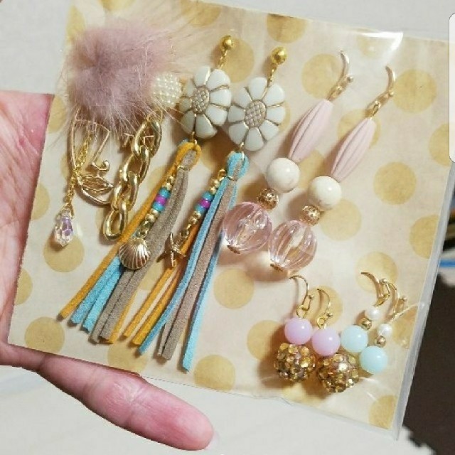 早い者勝ち‼ハンドメイドピアス10点セット ハンドメイドのアクセサリー(ピアス)の商品写真