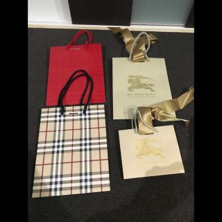 バーバリー(BURBERRY)のBurberry バーバリー ショップ袋 4枚セット 手提げ袋 プレゼント包装(ショップ袋)