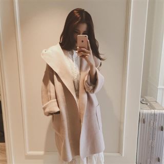 ザラ(ZARA)のまゆさん様専用////新作割引有◆ウール混フードガウンコート(ロングコート)