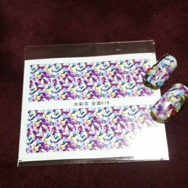花柄 ウォーターネイルシール ３枚セット コスメ/美容のネイル(デコパーツ)の商品写真