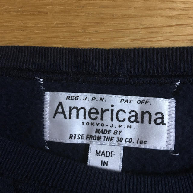 AMERICANA(アメリカーナ)のAmericana スウェット ネイビー レディースのトップス(トレーナー/スウェット)の商品写真