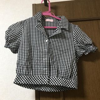 ティティアンドコー(titty&co)のtitty&co. ブラックチェックブラウス(シャツ/ブラウス(半袖/袖なし))