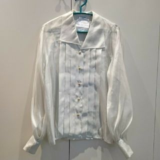 シャネル(CHANEL)のシャネル CHANEL オーガンジー シルク ブラウス ヴィンテージ(シャツ/ブラウス(長袖/七分))