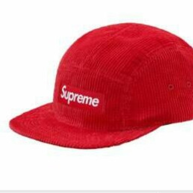 Supreme Waffle Corduroy Camp Cap  Red