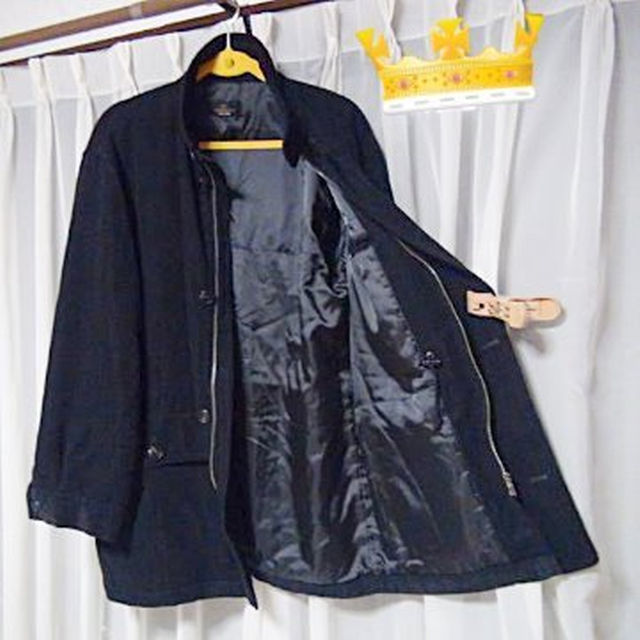 GRINDELLのコールテンのスタンドカラーコート（L)ブラックステンカラーコート