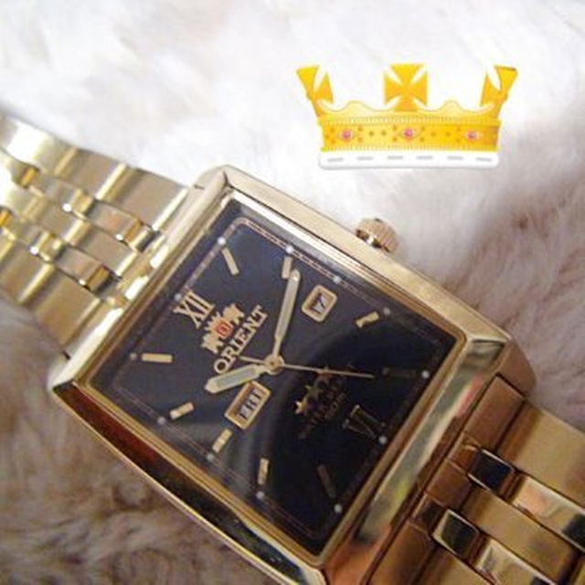 レディースオリエントの腕時計 オートマチック 金色