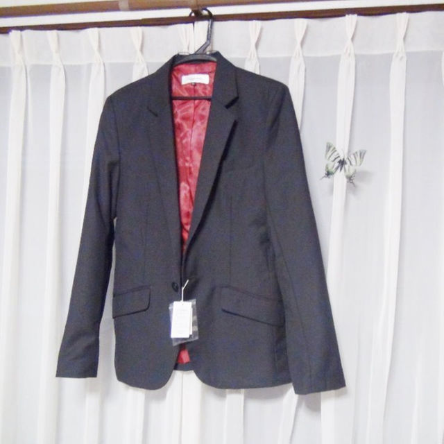 ウインザーの赤と黒のブレザー新品タグ付き（LL) スーツジャケット