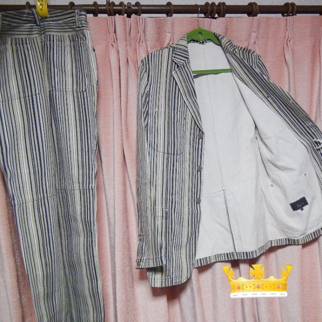 KAKAデニム地スーツ（LL) メンズのスーツ(セットアップ)の商品写真