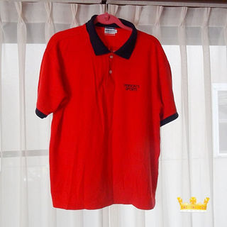 PERSONS　SPORTSの赤のポロシャツ（L)(ポロシャツ)