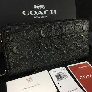 COACH - 限定セール❣️新品コーチ長財布F74918ブラック エンボスド ...