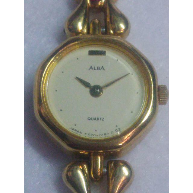 ALBA(アルバ)の腕時計　ALBA　レディース　クォーツ　中古　白小 レディースのファッション小物(腕時計)の商品写真