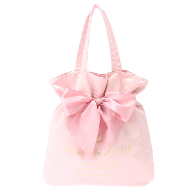 Maison de FLEUR(メゾンドフルール)の♡Maison de FLEUR♡完売♡リボントートバッグ♡ピンク♡ レディースのバッグ(トートバッグ)の商品写真