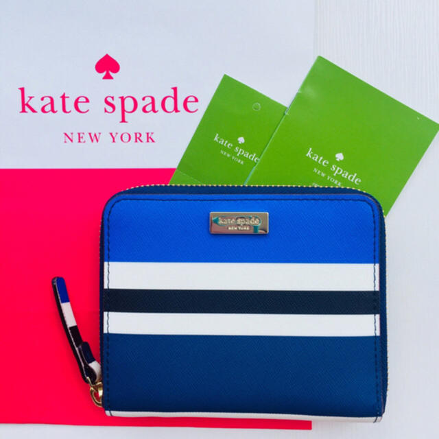 kate spade new york(ケイトスペードニューヨーク)のユセ様専用♪♡ケイトスペード♠️大人気の新作品ストライプデザインの二つ折財布 レディースのファッション小物(財布)の商品写真