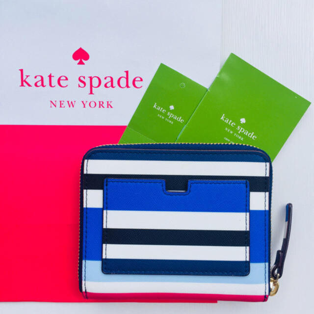 kate spade new york(ケイトスペードニューヨーク)のユセ様専用♪♡ケイトスペード♠️大人気の新作品ストライプデザインの二つ折財布 レディースのファッション小物(財布)の商品写真