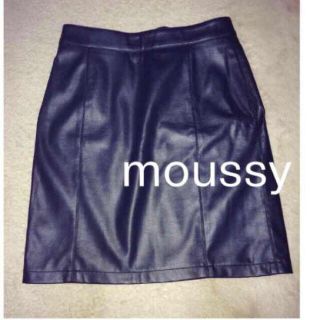 マウジー(moussy)のmoussy レザータイトスカート(ミニスカート)